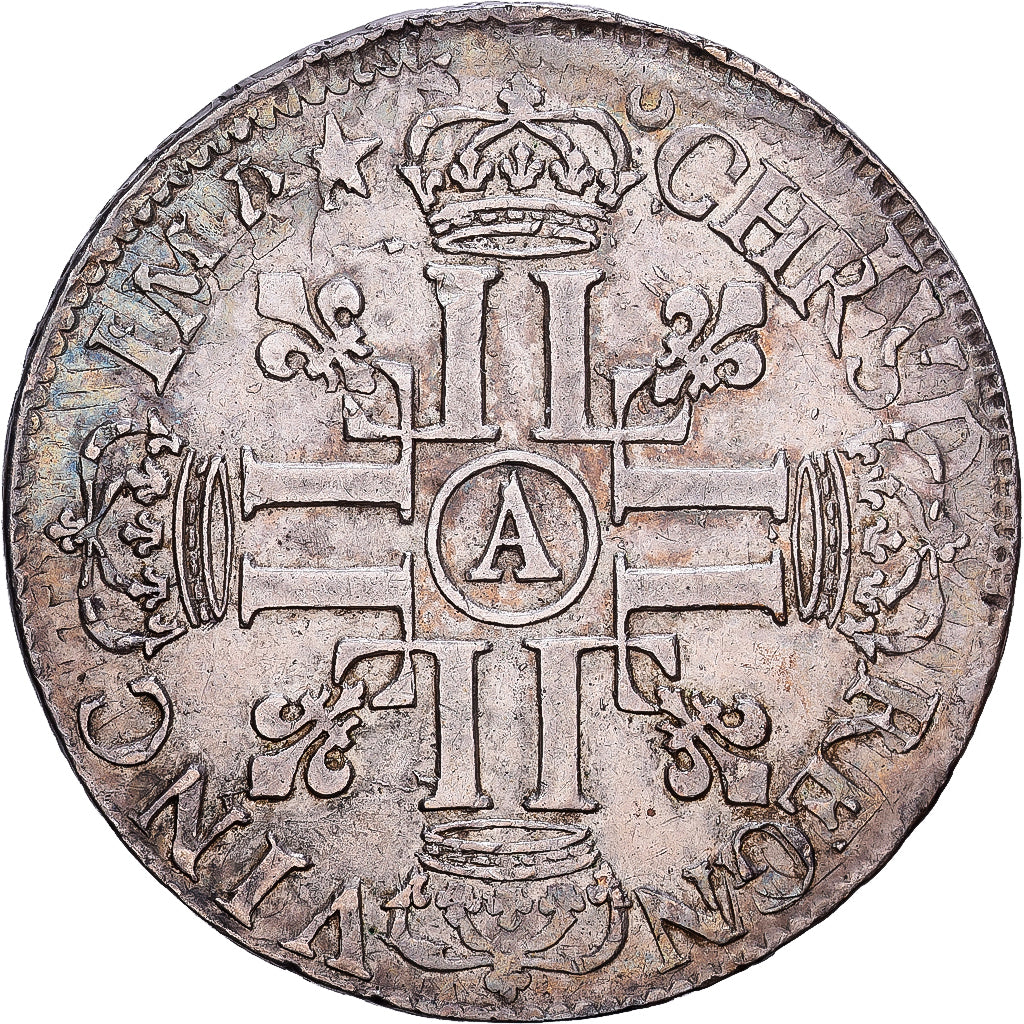 Francia, Louis XIV, Ecu aux 8 L, 1690, Paris, Argento, BB, Gadoury:216
