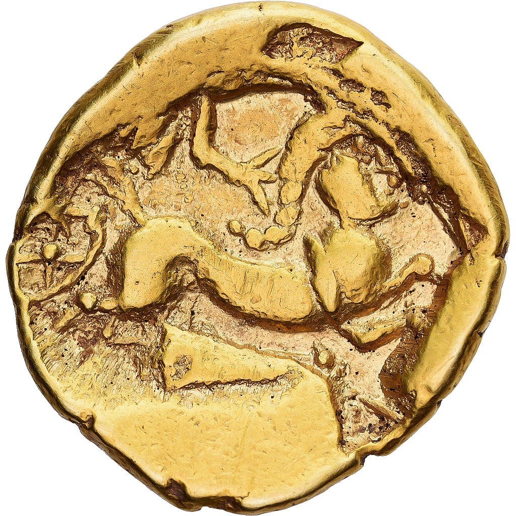 Northwest Gaul, Stater, IInd Century BC, Vannes, Sanglier Enseigne, Gold, SS