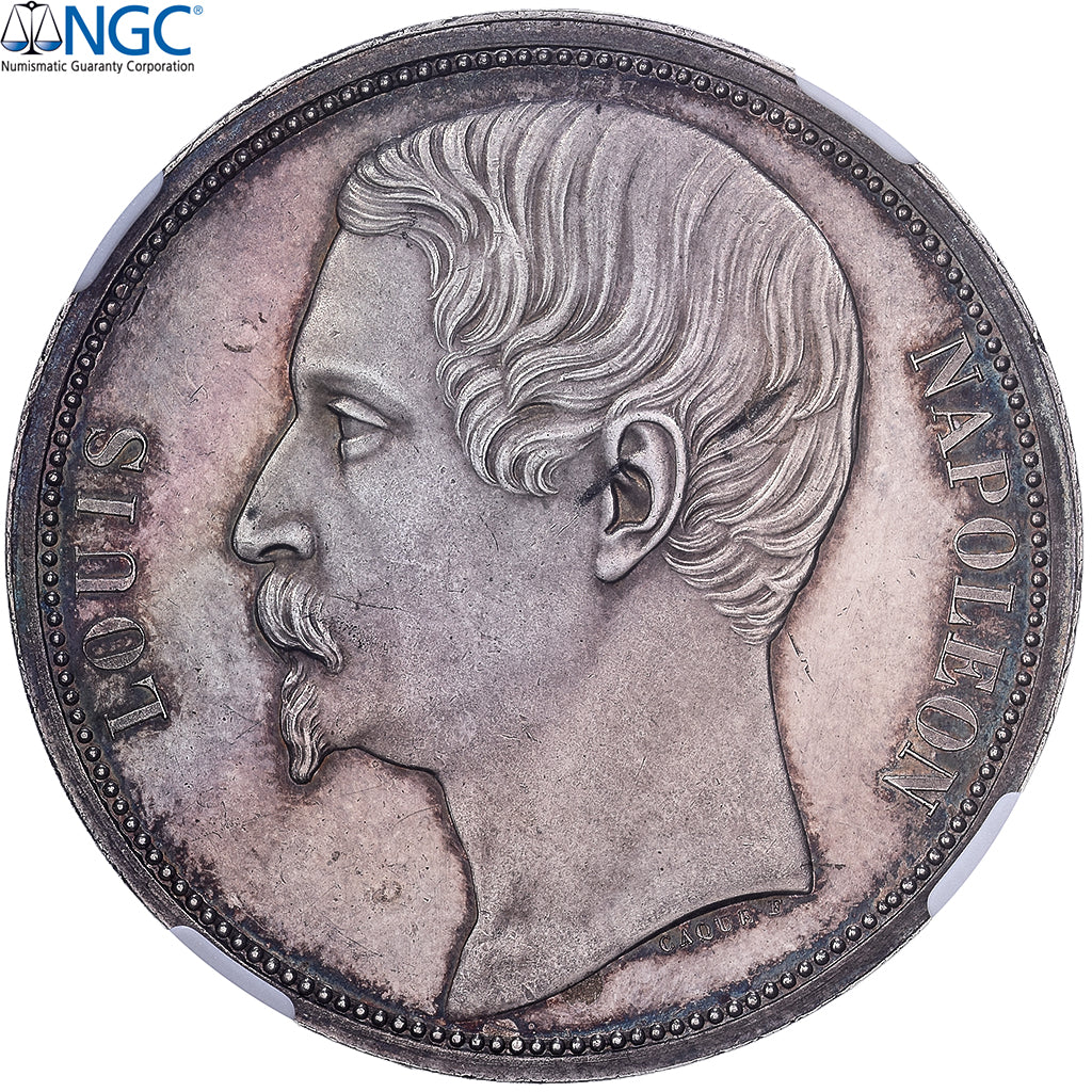 Frankrijk, Louis-Napoléon Bonaparte, 5 Francs, 1852, Paris, ESSAI, Zilver, NGC