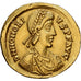 Roman Empire, Honorius, Solidus, 408-423, Ravenna, Dourado, AU(50-53), Cohen:44