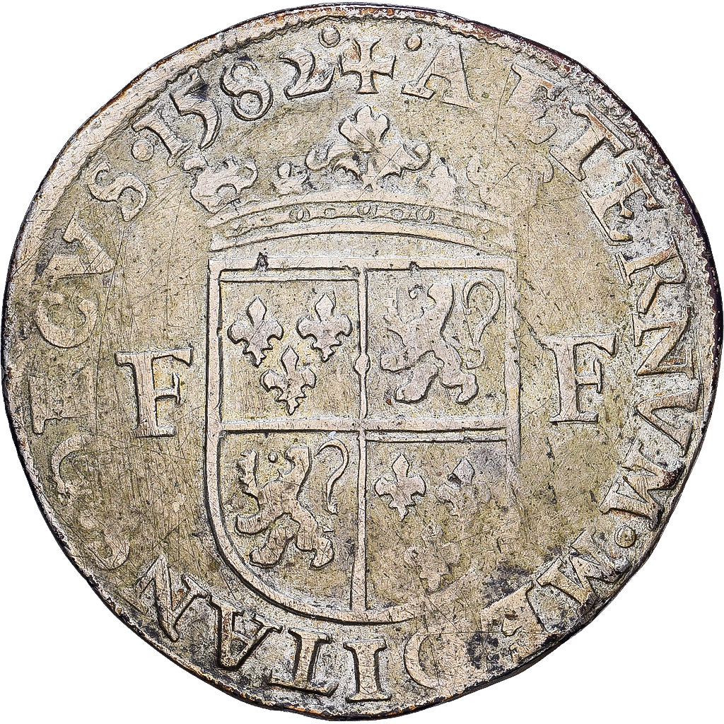 Duchy of Brabant, François d'Alençon, 1/2 Ecu, 1582, Antwerp, Zilver, ZF