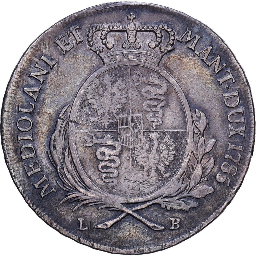 Duchy of Milan, Joseph II, Scudo, 1785, Milan, Silber, SS, KM:212