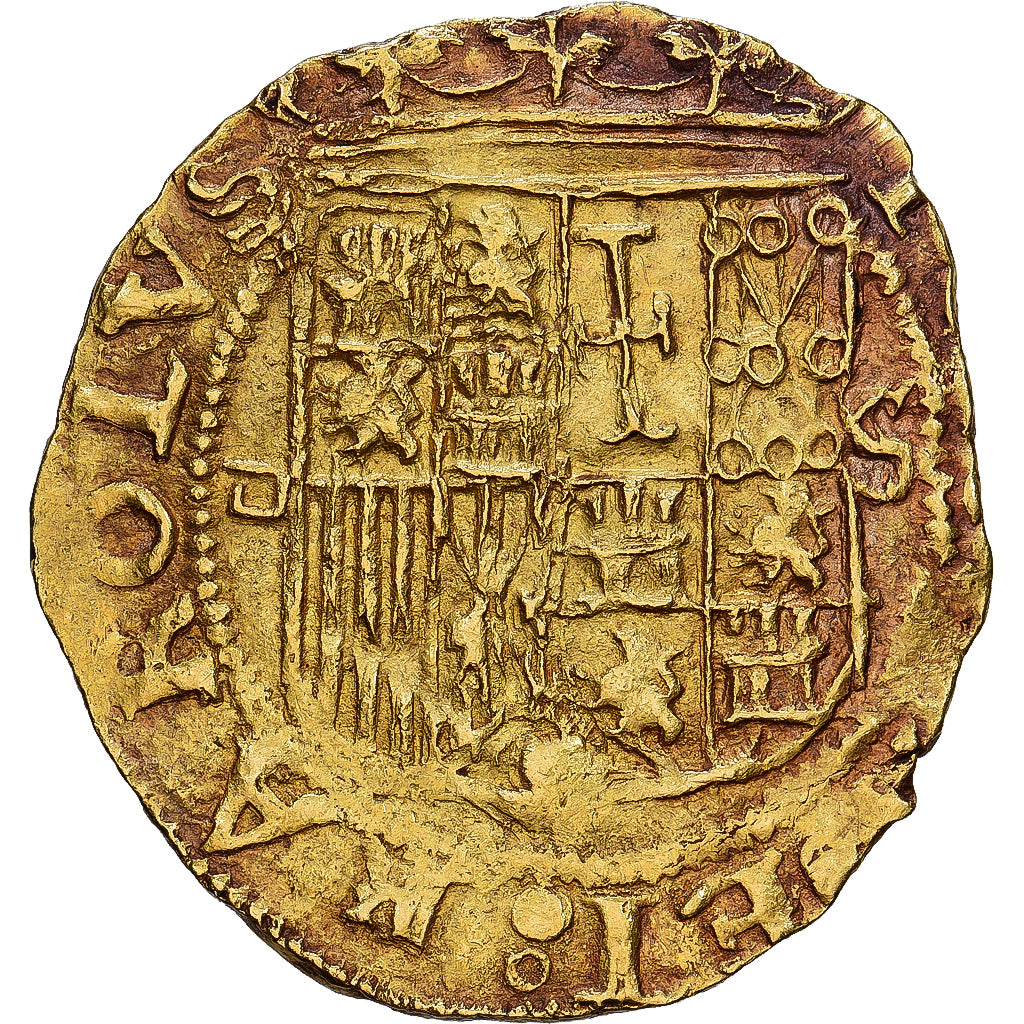 Spanien, Jeanne et Charles, 1 Escudo, ca. 1543, Sevilla, Gold, S+