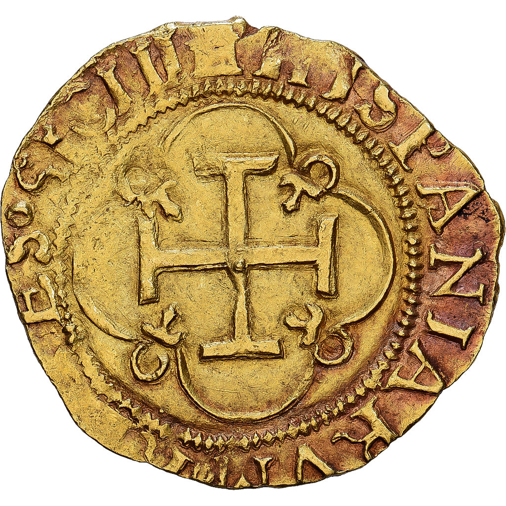 Spanien, Jeanne et Charles, 1 Escudo, ca. 1543, Sevilla, Gold, S+