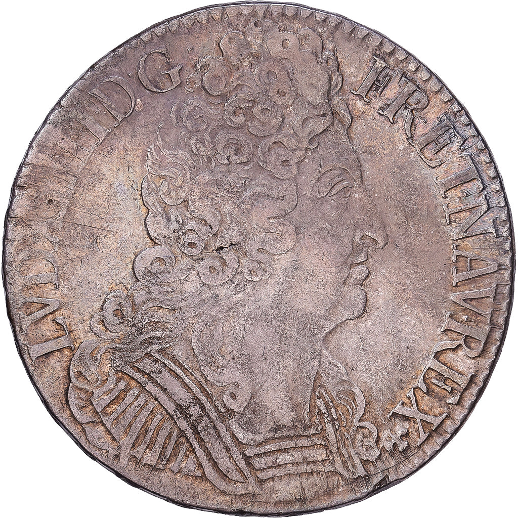 Frankrijk, Louis XIV, Ecu aux 3 couronnes, 1713, Amiens, Zilver, FR+
