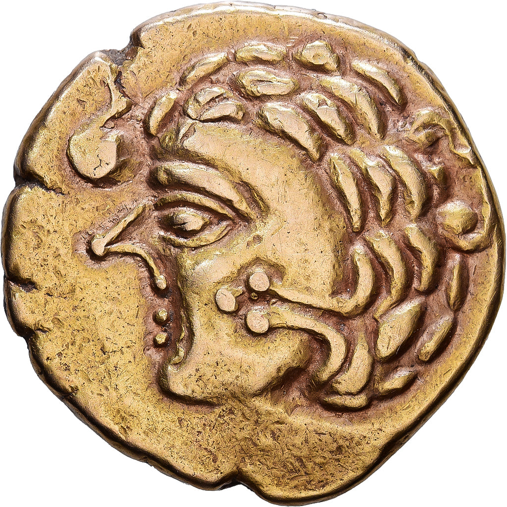 Gaul, Aulerci Cenomani, Stater, 2nd century BC, Gold, AU(50-53), Delestrée:2153