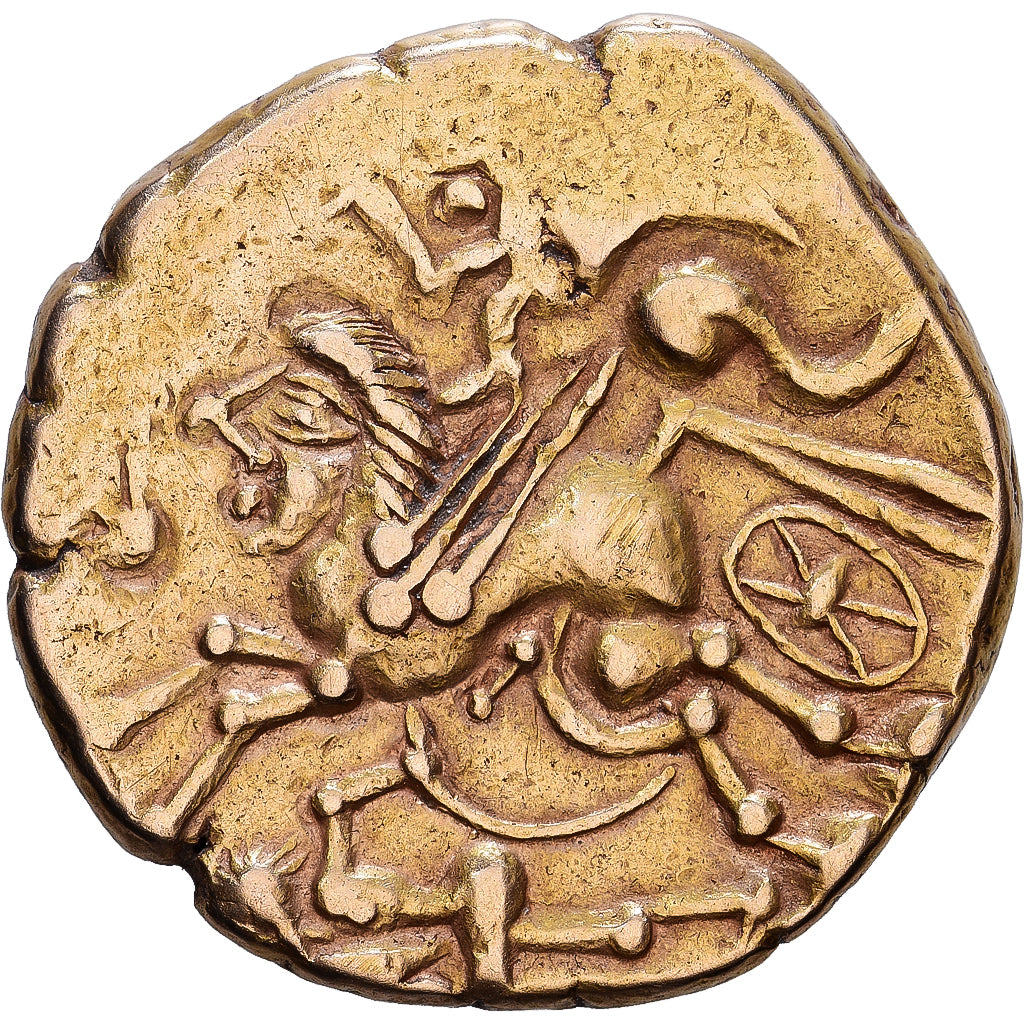Gaul, Aulerci Cenomani, Stater, 2nd century BC, Gold, AU(50-53), Delestrée:2153