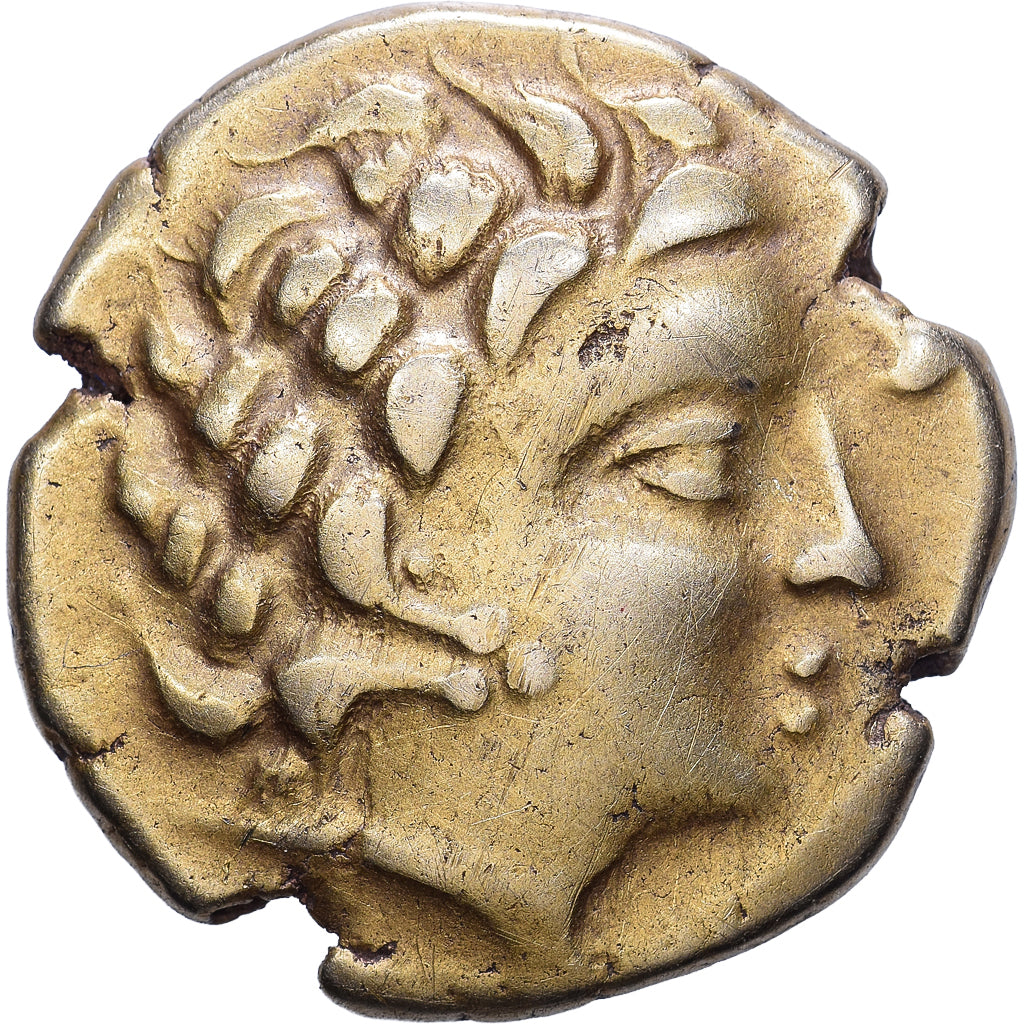 Gaul, Aulerci Cenomani, Stater, 2nd century BC, Gold, AU(50-53), Delestrée:2150