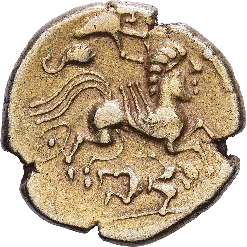 Gaul, Aulerci Cenomani, Stater, 2nd century BC, Gold, AU(50-53), Delestrée:2150