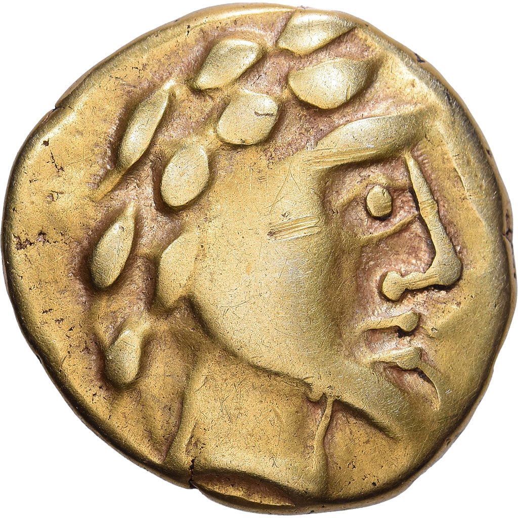Gaul, Carnutes, Hemistater, ca. 40-20 BC, Elektrum, EF(40-45)