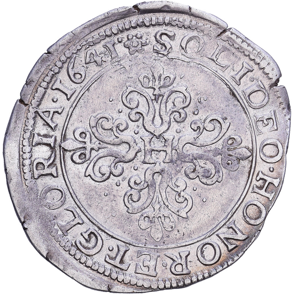 Francia, Frédéric-Henri de Nassau, Demi Franc, 1641, Orange, Plata, EBC