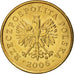 Coin, Poland, 5 Groszy, 2006, Warsaw, MS(63), Brass, KM:278