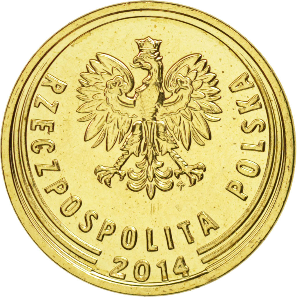 Coin, Poland, 2 Grosze, 2014, Warsaw, MS(63), Brass