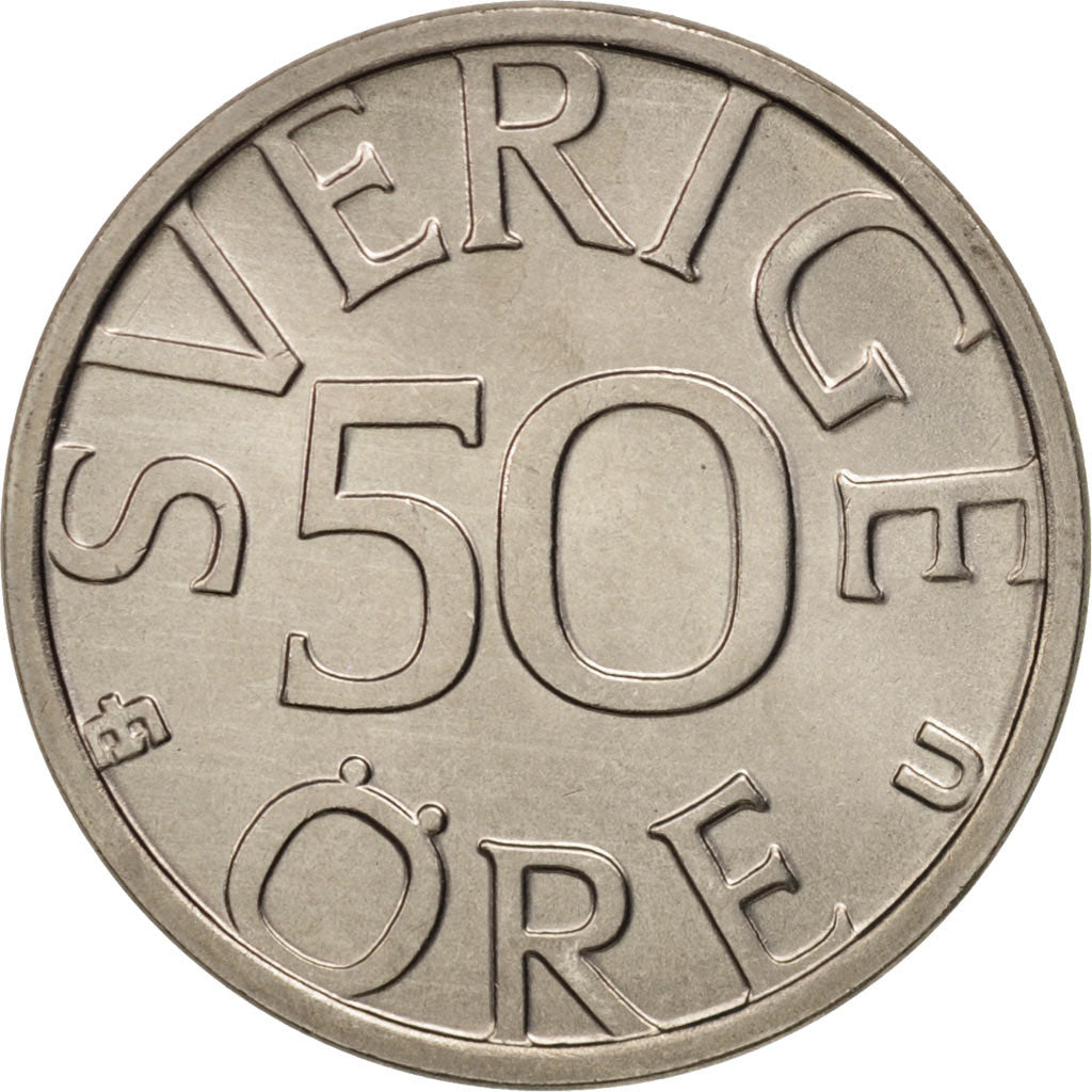 Monnaie, Suède, Carl XVI Gustaf, 50 Öre, 1978, SPL, Copper-nickel, KM:855