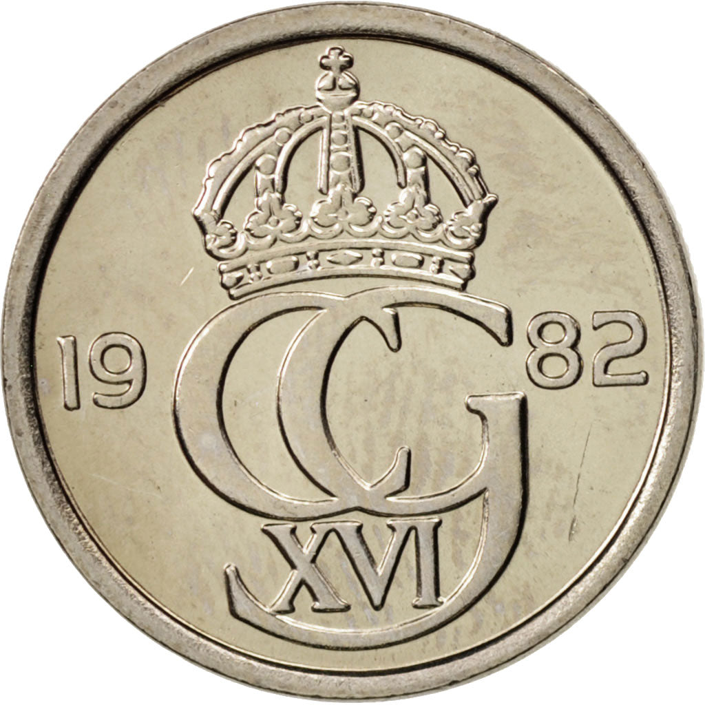 Monnaie, Suède, Carl XVI Gustaf, 25 Öre, 1982, SPL, Copper-nickel, KM:851
