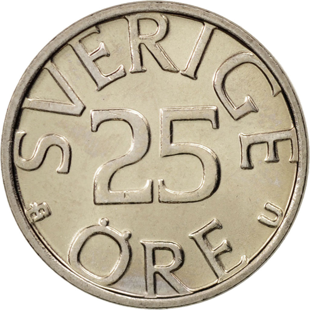 Monnaie, Suède, Carl XVI Gustaf, 25 Öre, 1982, SPL, Copper-nickel, KM:851