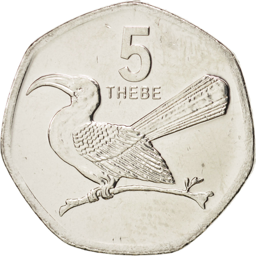 Coin, Botswana, 5 Thebe, 2013, MS(63), Nickel plated steel
