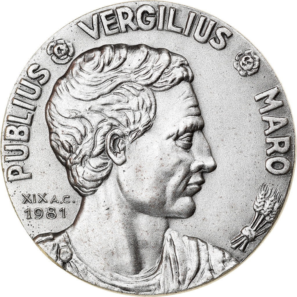 Italy, Medal, Publius Virgilius Maro, Religions & beliefs, 1981, Rodella