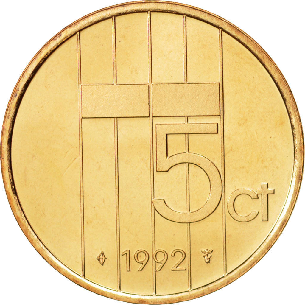 Monnaie, Pays-Bas, Beatrix, 5 Cents, 1992, SPL, Bronze, KM:202
