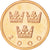 Coin, Sweden, Carl XVI Gustaf, 50 Öre, 2000, MS(63), Bronze, KM:878
