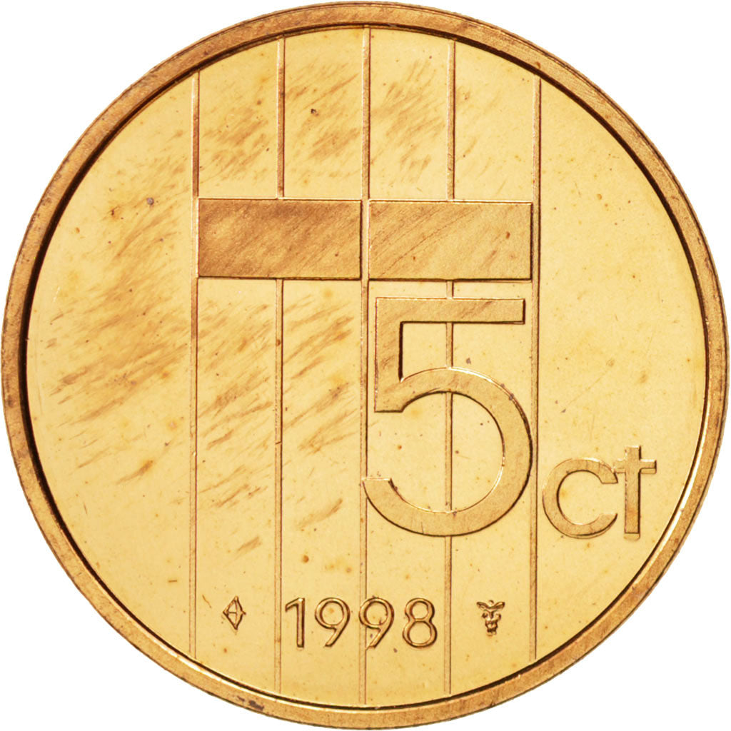 Monnaie, Pays-Bas, Beatrix, 5 Cents, 1998, SPL, Bronze, KM:202