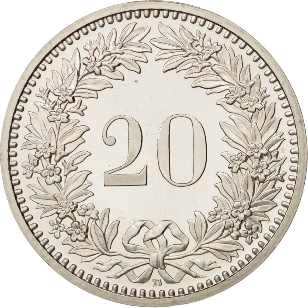 Monnaie, Suisse, 20 Rappen, 2001, Bern, SPL+, Copper-nickel, KM:29a