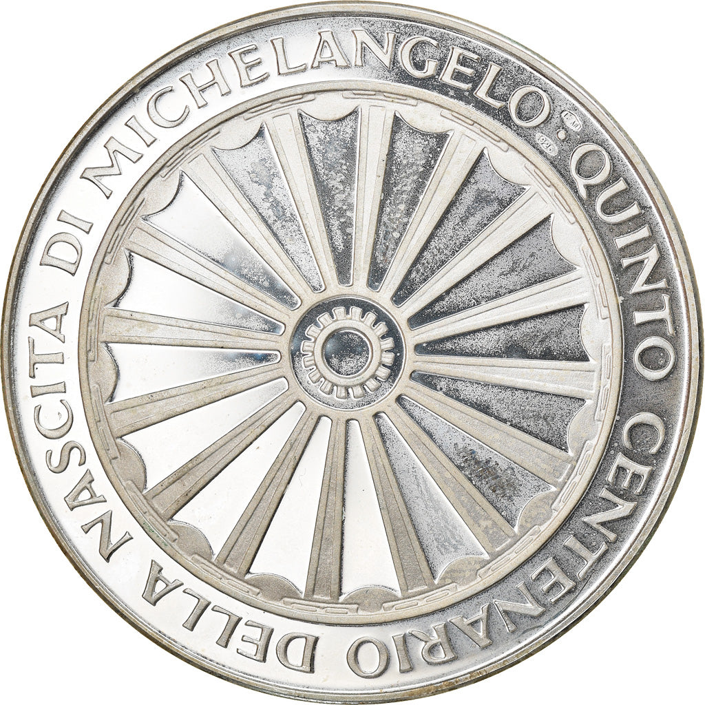 France, Medal, Michelangelo, Arts & Culture, MS(64), Silver