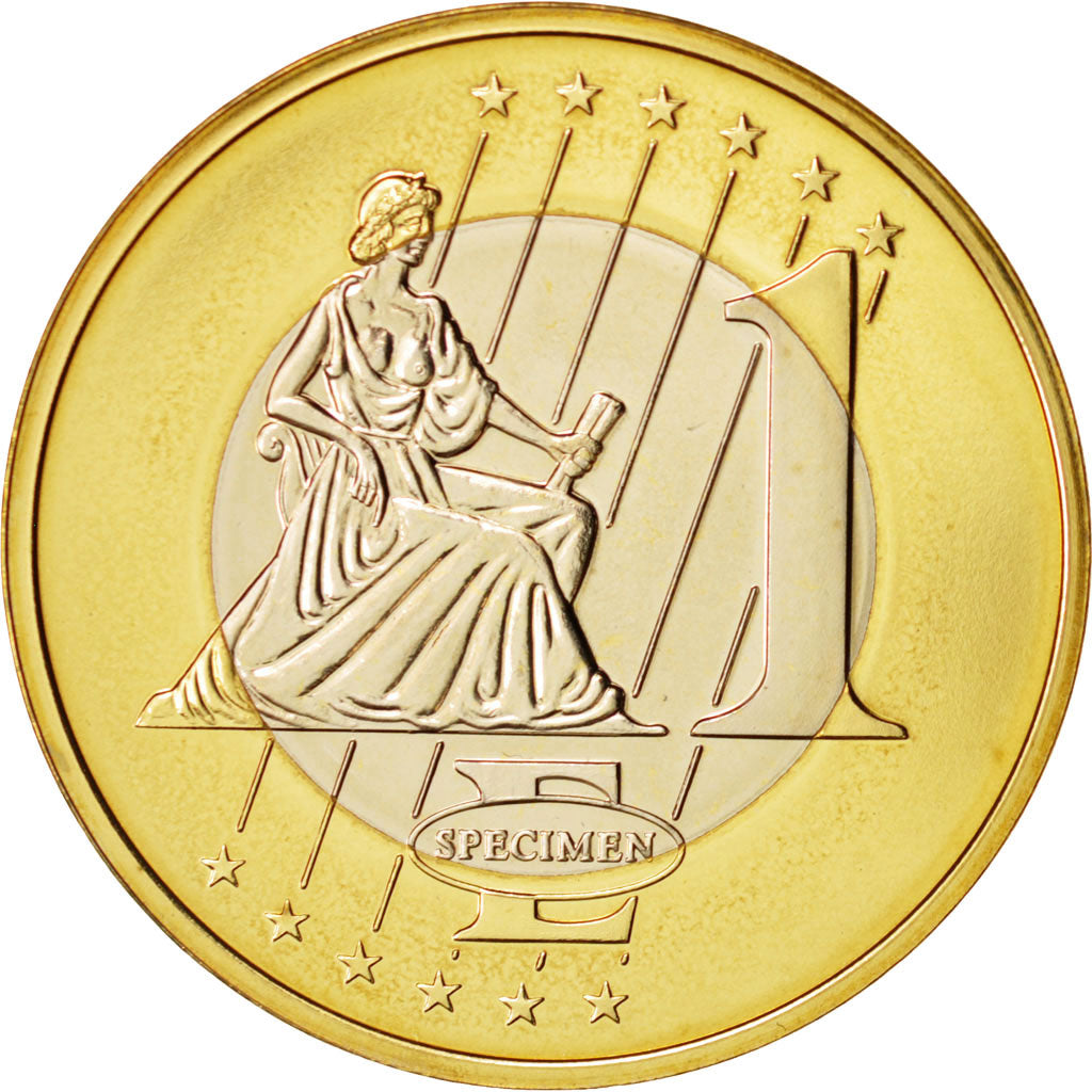 Watykan, Medal, 1 E, Essai-Trial Jean Paul II, 2005, MS(63), Bimetaliczny