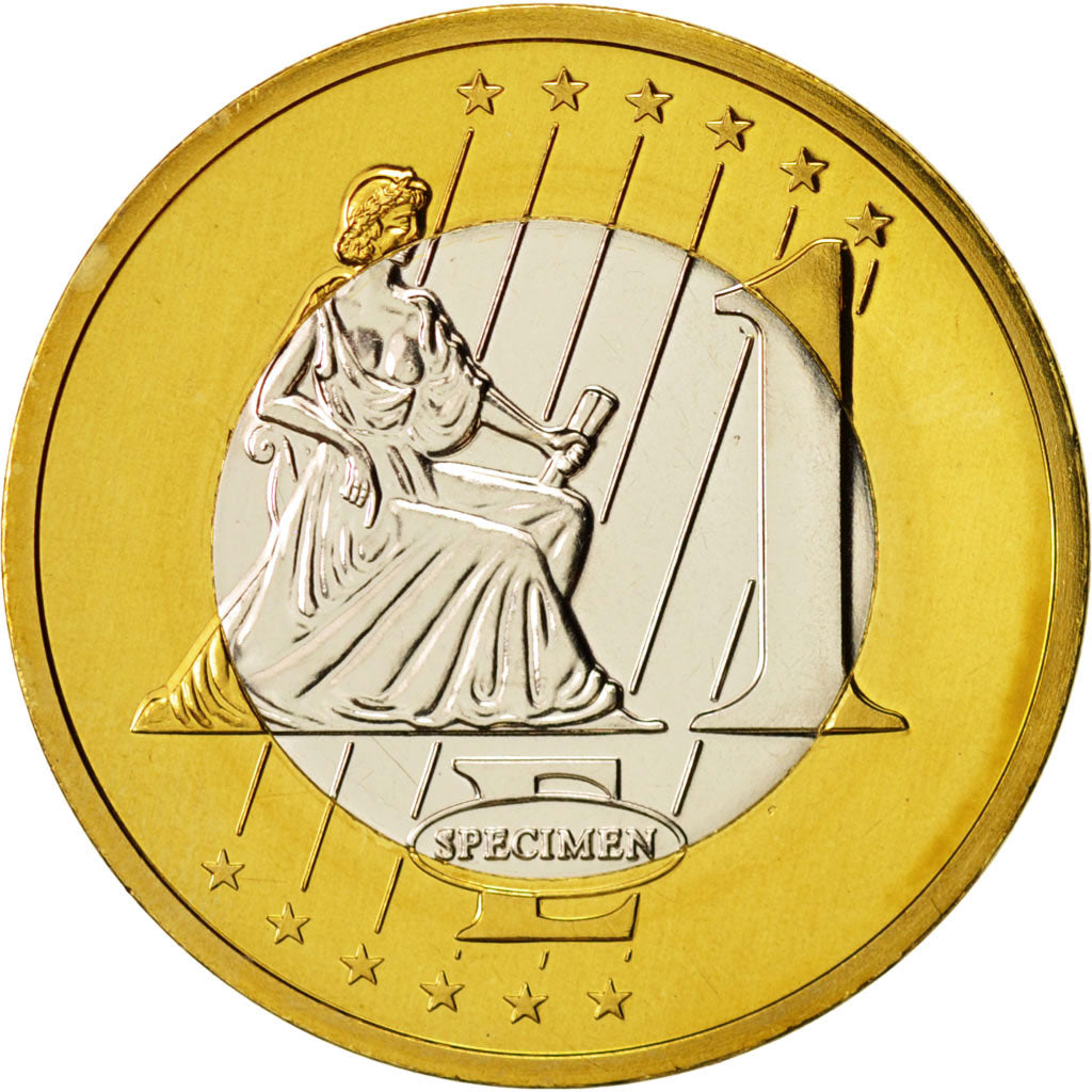 Vatican, Medal, 1 E, Essai-Trial Benoit XVI, 2008, SPL, Bi-Metallic