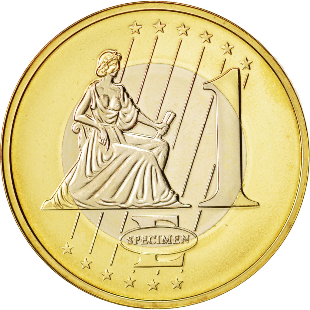 Watykan, Medal, 1 E, Essai-Trial Jean Paul II, 2002, MS(63), Bimetaliczny