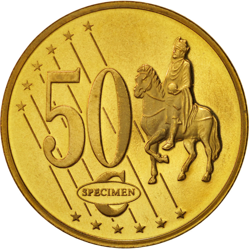 Watykan, Medal, 50 C, Essai-Trial Benoit XVI, couleur, 2007, MS(63), Mosiądz