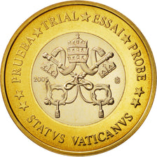 Vatican, Medal, 1 E, Essai-Trial Siège Vacant, 2005, MS(63), Bi-Metallic