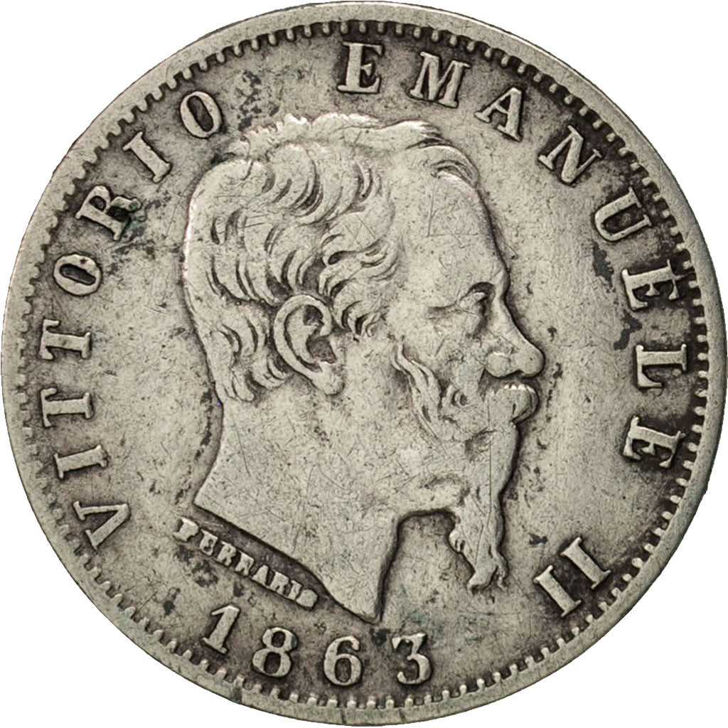 Münze, Italien, Vittorio Emanuele II, 20 Centesimi, 1863, Milan, S+, Silber
