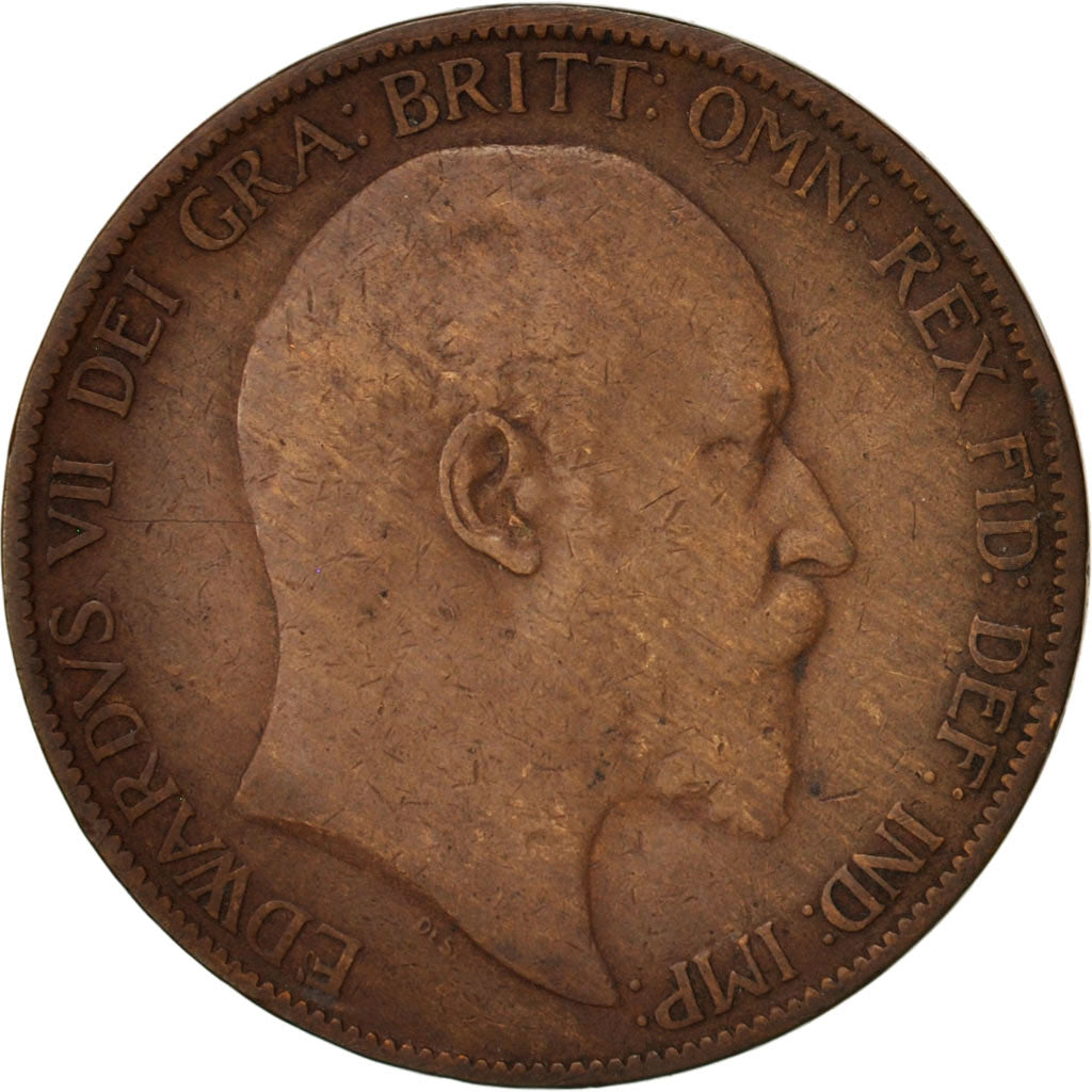 Coin, Great Britain, Edward VII, Penny, 1903, VF(30-35), Bronze, KM:794.2