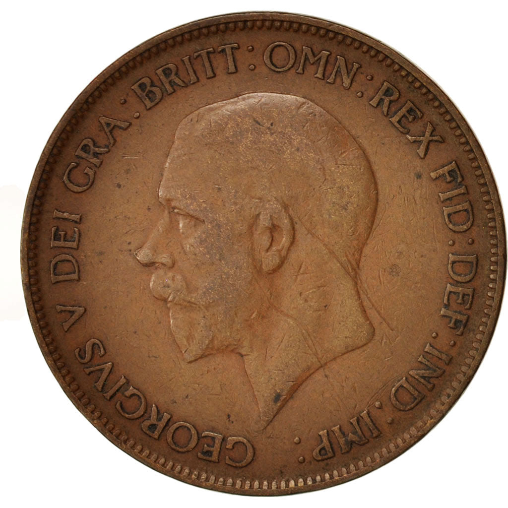 Coin, Great Britain, George V, Penny, 1929, VF(30-35), Bronze, KM:838