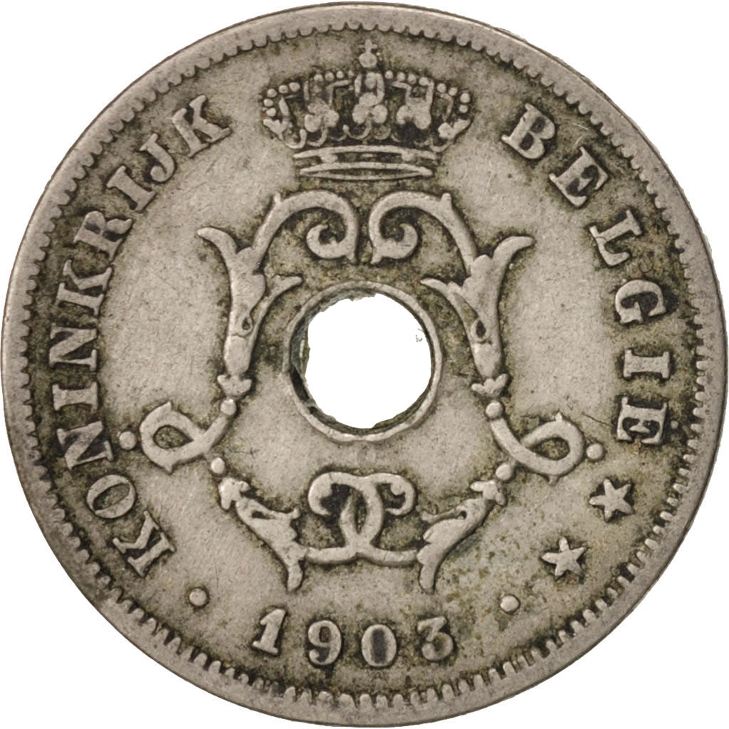 Moneta, Belgio, 10 Centimes, 1903, MB+, Rame-nichel, KM:49