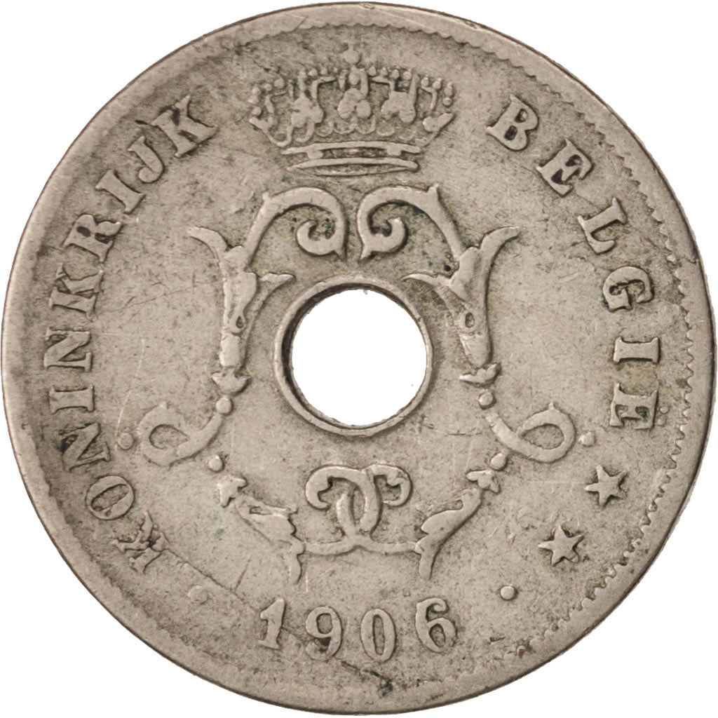 Moneta, Belgia, 10 Centimes, 1906, VF(20-25), Miedź-Nikiel, KM:53