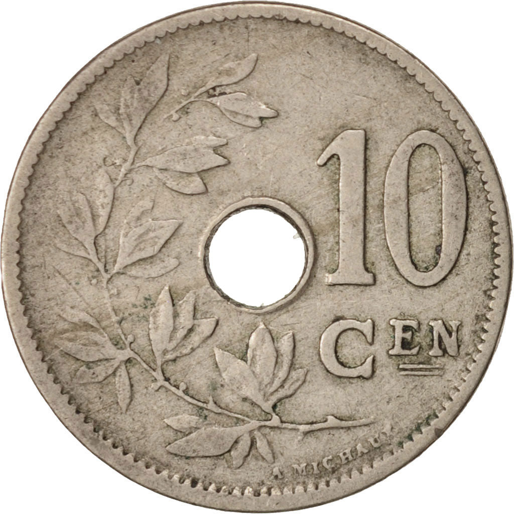 Moneta, Belgia, 10 Centimes, 1906, VF(20-25), Miedź-Nikiel, KM:53