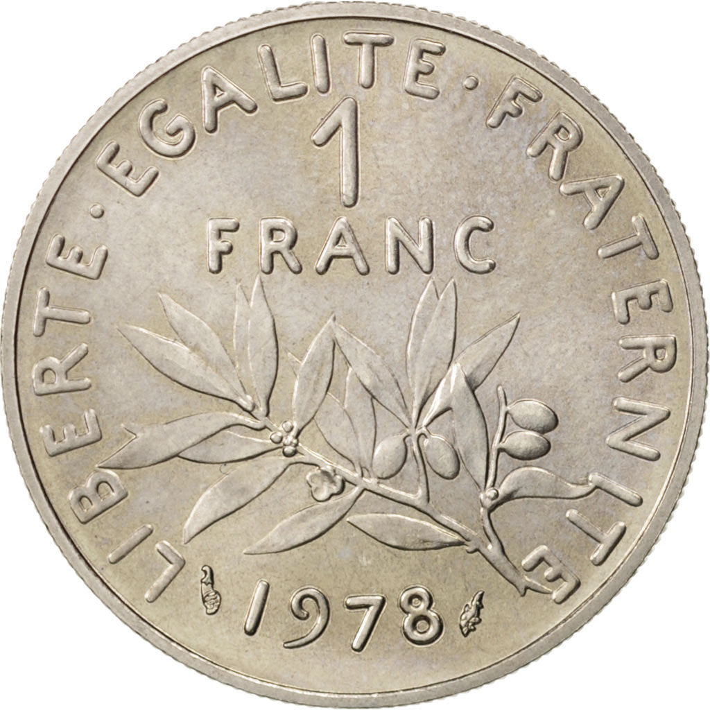 Moneta, Francja, Semeuse, Franc, 1978, Paris, MS(63), Nikiel, KM:925.1
