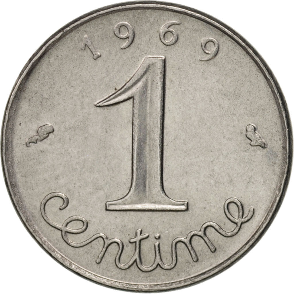 Coin, France, Épi, Centime, 1969, Paris, MS(63), Stainless Steel, KM:928