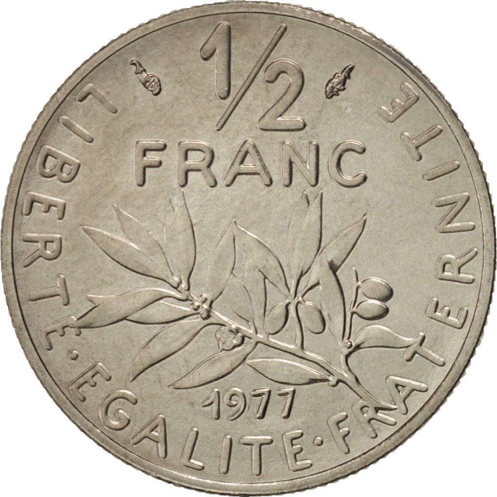 Monnaie, France, Semeuse, 1/2 Franc, 1977, Paris, SPL, Nickel, KM:931.1