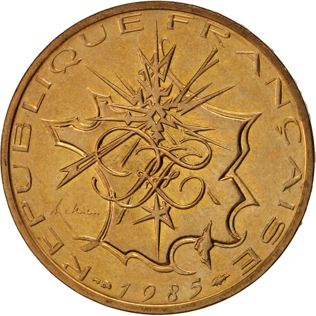 Coin, France, Mathieu, 10 Francs, 1985, Paris, MS(63), Nickel-brass, KM:940