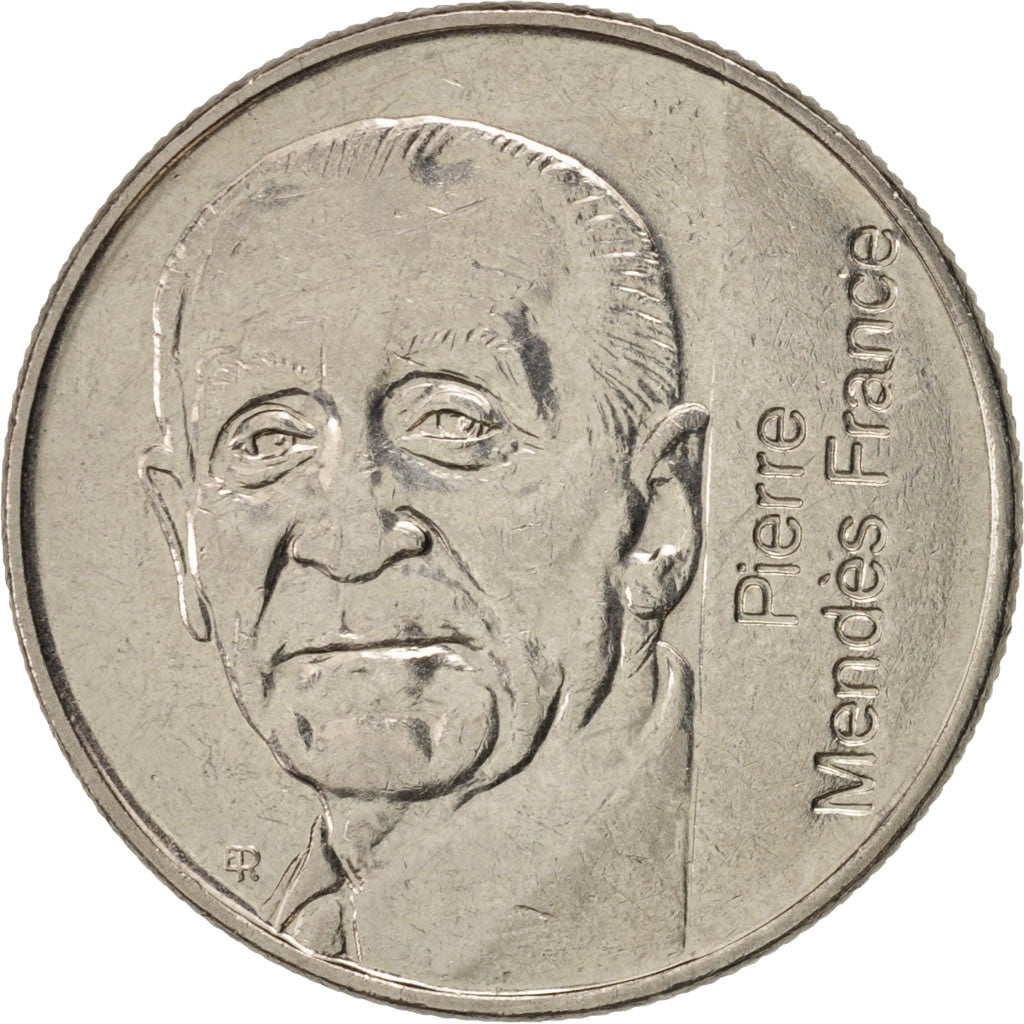 Coin, France, Mendès France, 5 Francs, 1992, Paris, EF(40-45), Nickel, KM:1006
