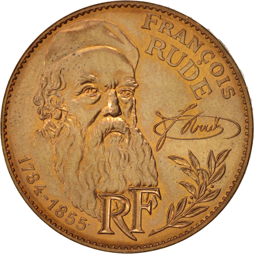 Moneta, Francja, François Rude, 10 Francs, 1984, Paris, MS(63), Nikiel-Brąz