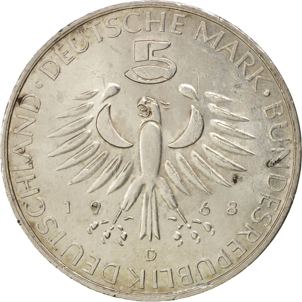 Coin, GERMANY - FEDERAL REPUBLIC, 5 Mark, 1968, Munich, Germany, MS(60-62)