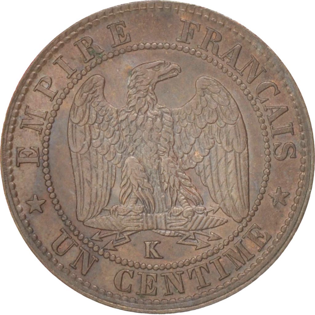 Moneda, Francia, Napoleon III, Napoléon III, Centime, 1857, Bordeaux, EBC