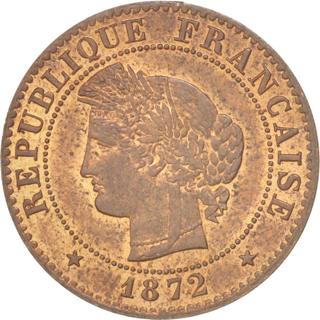 Coin, France, Cérès, Centime, 1872, Paris, AU(55-58), Bronze, KM:826.1