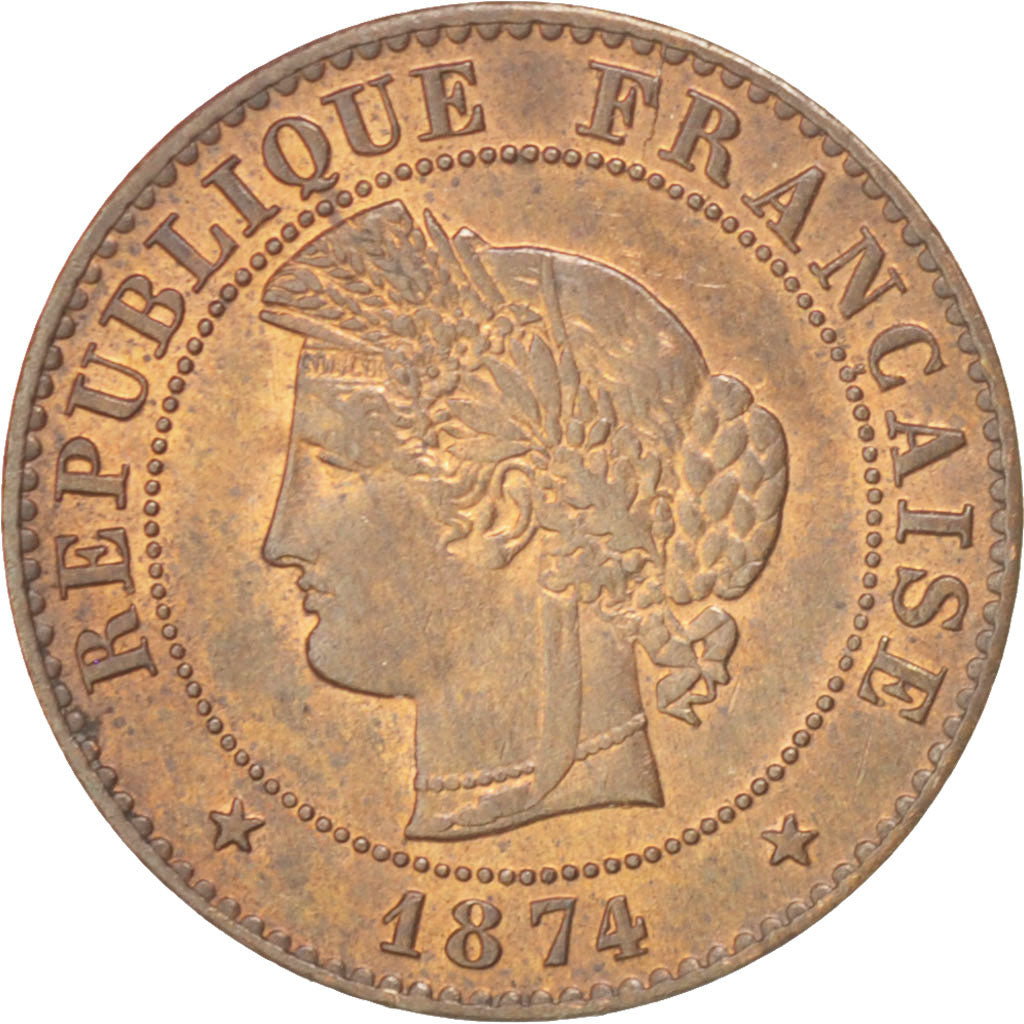 Moneda, Francia, Cérès, Centime, 1874, Paris, EBC, Bronce, KM:826.1