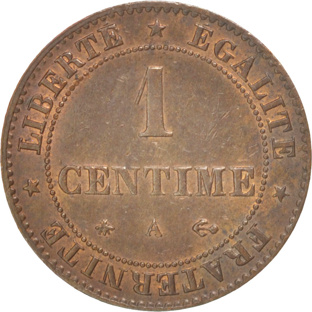 Moneda, Francia, Cérès, Centime, 1874, Paris, EBC, Bronce, KM:826.1