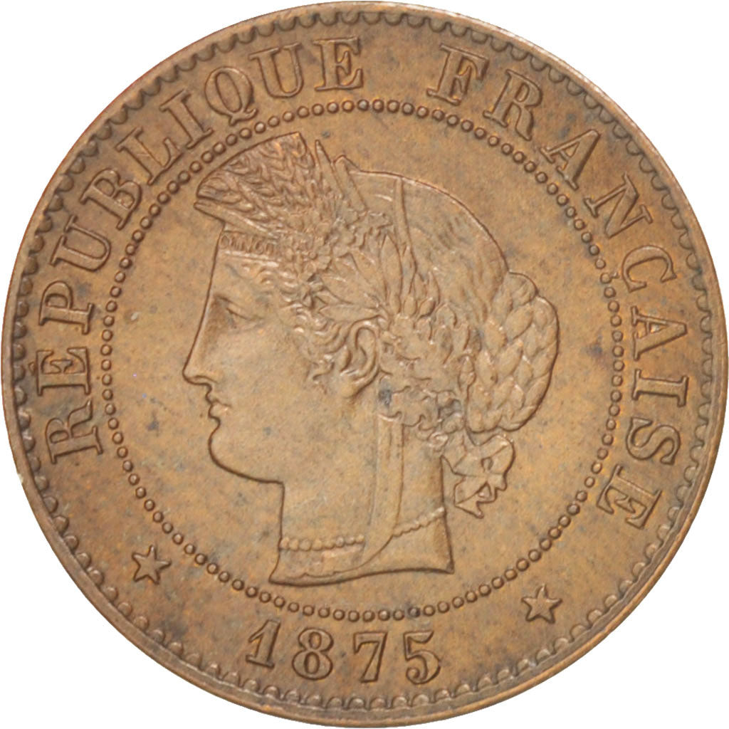 Coin, France, Cérès, Centime, 1875, Paris, AU(55-58), Bronze, KM:826.1